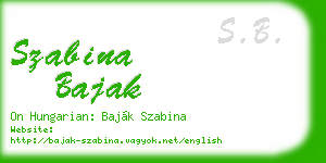 szabina bajak business card