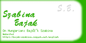 szabina bajak business card